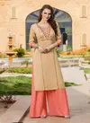 Meraki vol 4 heavy Reyon with Plazzo Embroidery Designer Kurtis Collections